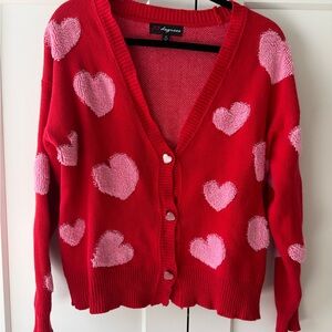 Target Red and Pink Heart Cardigan
